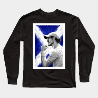 Andy Murray - Scotland Tennis Artwork Long Sleeve T-Shirt